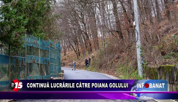 Continuă lucrările către Poiana Golului