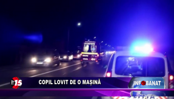 Copil lovit de o mașină