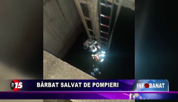 Bărbat salvat de pompieri