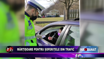 Mărțișoarele pentru șoferițele din trafic