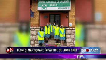 Flori și mărțișoare împărțite de Lions Onix