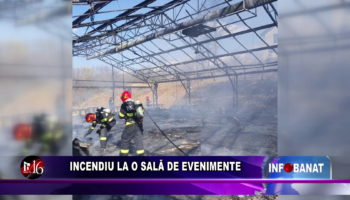 Incendiu la o sală de evenimente