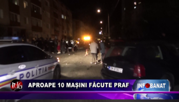Aproape 10 mașini făcute praf