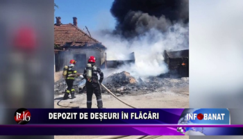 Depozit de deșeuri în flăcări