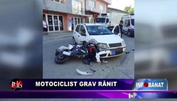 Motociclist grav rănit