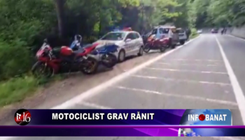 Motociclist grav rănit