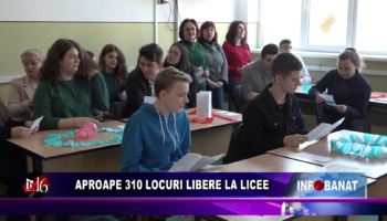 Aproape 310 locuri libere la licee