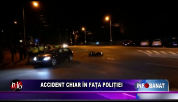 Accident chiar în fața poliției