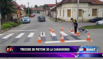 Trecere de pietoni 3D la Caransebeș