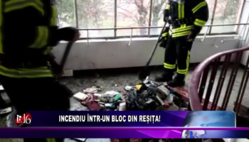 Incendiu într-un bloc din Reșița!