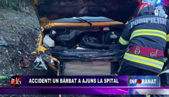 Accident! Un bărbat a ajuns la spital