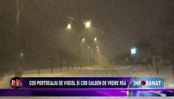 Cod portocaliu de viscol și cod galben de vreme rea