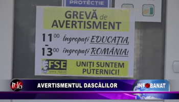 Avertismentul dascălilor