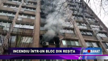 Incendiu într-un bloc Reșița
