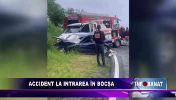 Accident la intrarea în Bocșa