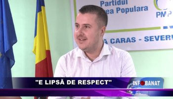 „E lipsă de respect”