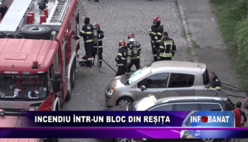 Incendiu într-un bloc din Reșița