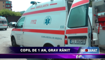 Copil de 1 an, grav rănit