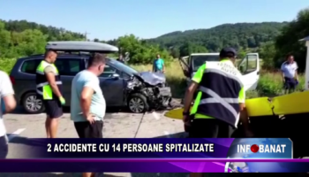 2 accidente cu 14 persoane spitalizate