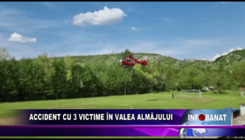 Accident cu 3 victime în Valea Almăjului