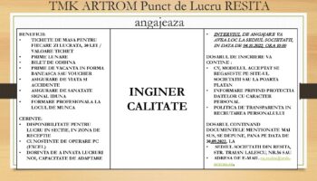 Anunț angajareTMK ARTROM