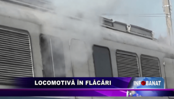 Locomotivă în flăcări