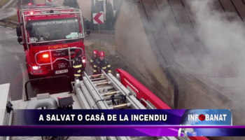 A salvat o casă de la incendiu