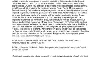 Comunicat de presa 14 – START CONCURS 2023  „Orașul meu intercultural”