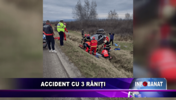 Accident cu 3 răniți