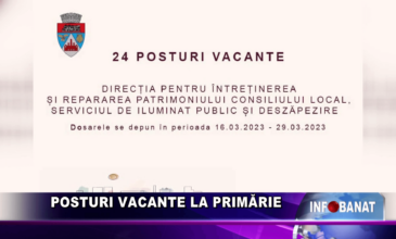 Posturi vacante la Primărie