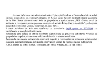 Solicitare aviz gospodărire a apelor