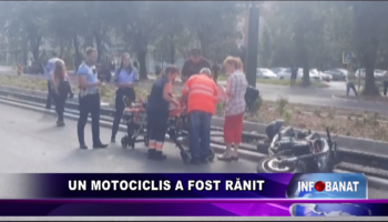 Un motociclist a fost rănit