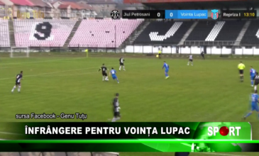 Înfrângere pentru Voința Lupac