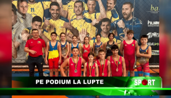 Pe podium la lupte