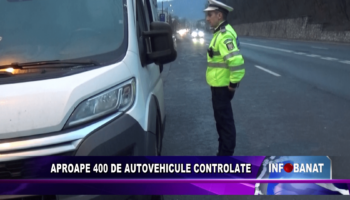 Aproape 400 de autovehicule controlate