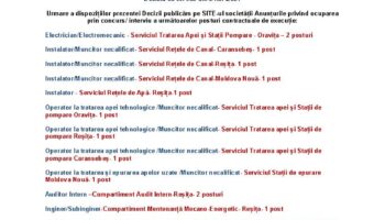 Posturi Vacante Aquacaraș