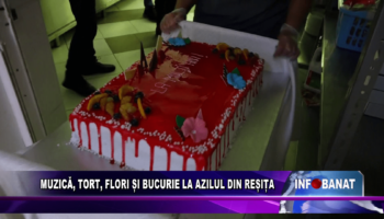 Muzică, tort, flori și bucurie la azilul din Reșița