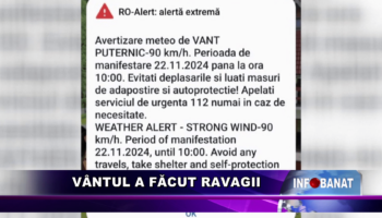 Vântul a făcut ravagii