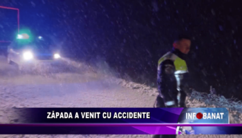 Zăpada a venit cu accidente