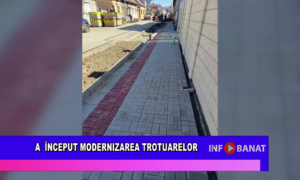 A început modernizarea trotuarelor