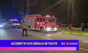 Accident în fața sediului de poliție