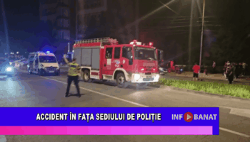 Accident în fața sediului de poliție