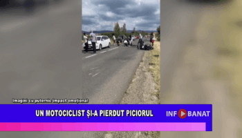 Un motociclist și-a pierdut piciorul