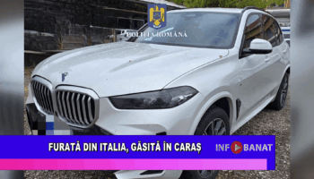 Furată din Italia, găsită în Caraș