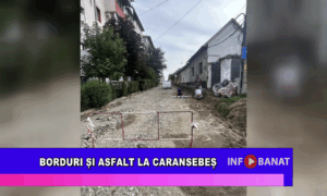 Borduri și asfalt la Caransebeș