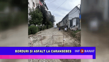 Borduri și asfalt la Caransebeș