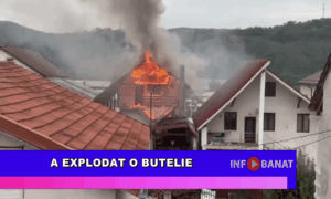 A explodat o butelie