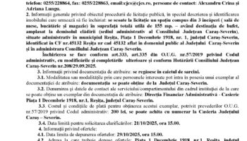 Anunț licitație închiriere bufet CJ