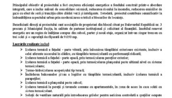 Finalizarea proiectului „Renovarea energetică a clădirilor rezidențiale multifamiliale din Municipiul Reșița – Lot 2″