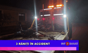 3 răniți în accident